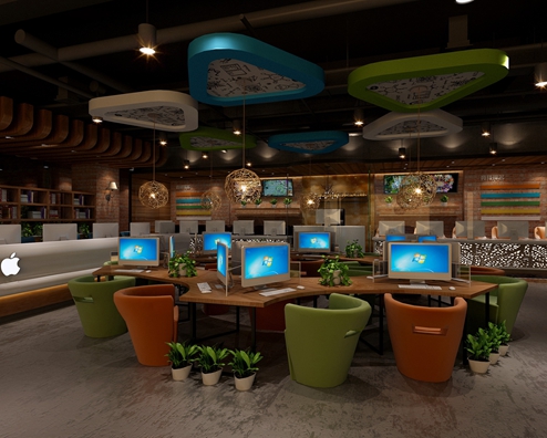 3-2廣西南寧遇網(wǎng)咖室內設計 蜂巢區(qū)_副本.jpg