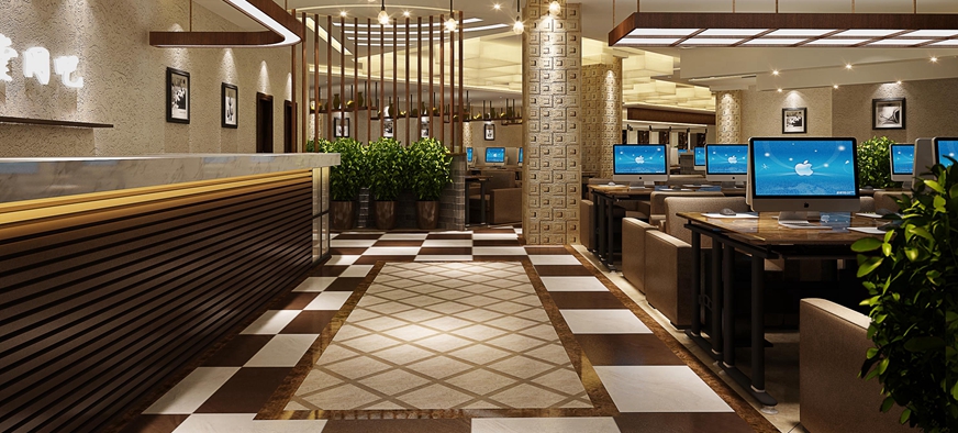 城堂網(wǎng)咖裝修設(shè)計案例