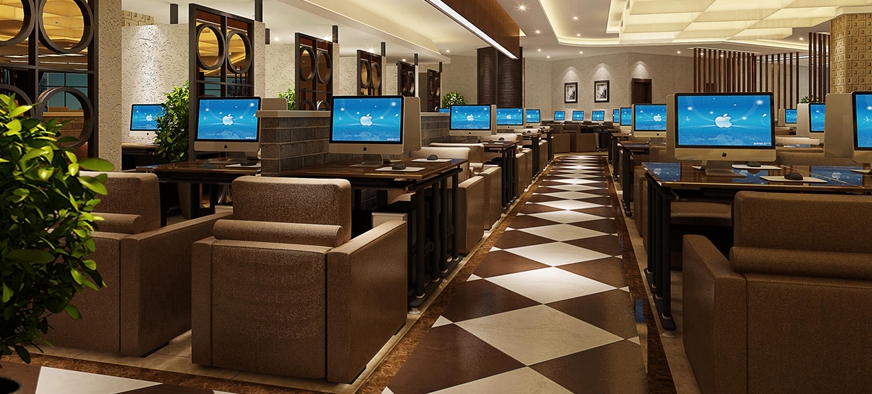 城堂網(wǎng)咖裝修設(shè)計案例