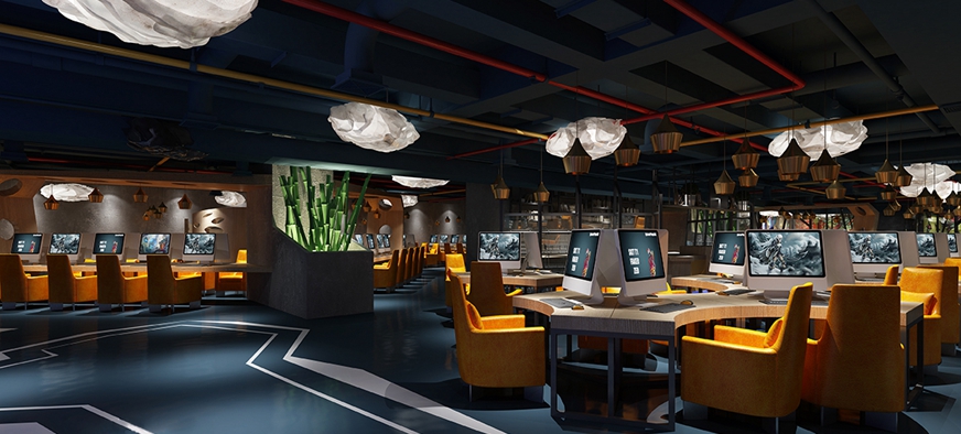 眾玩天下網(wǎng)咖裝修設(shè)計案例