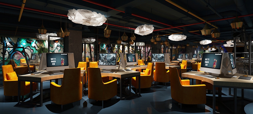 眾玩天下網(wǎng)咖裝修設(shè)計案例