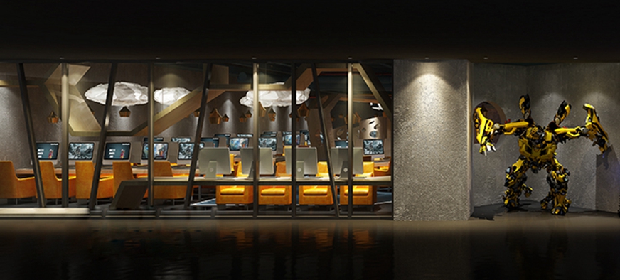 眾玩天下網(wǎng)咖裝修設(shè)計案例